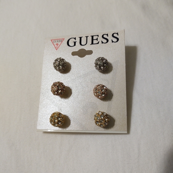 GUESS CRYSTAL BALL EARRINGS - Picture 3 of 4